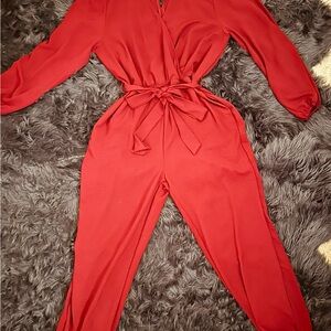 Elegant Red Jumpsuit